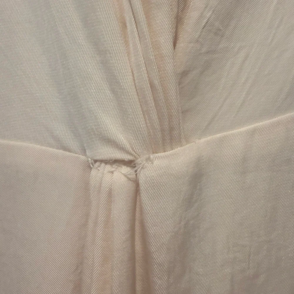 VINCE Light Pink Silk Midi Dress in Neutral Cream Small Size 4 - Picture 9 of 12